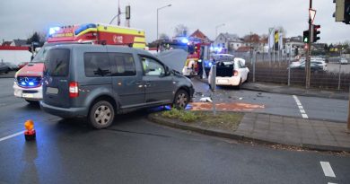 Kollision im Kreuzungsbereich- Zwei Fahrzeugführerinnen verletzt