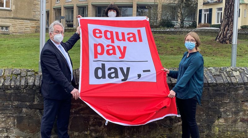 Symbol für Lohnunterschied: Equal Pay Day 2021